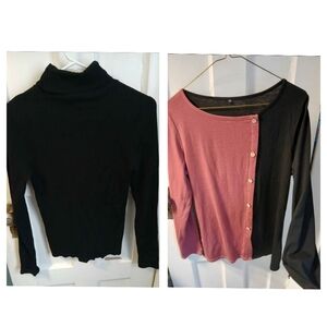 2/$12 2 Medium Long Sleeve Womens Tops Shirts Clothing